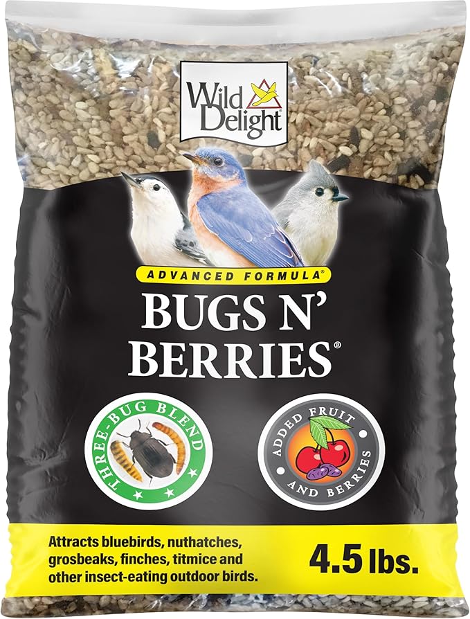 Wild Delight 099127 Bugs N' Berries Wild Bird Food, 4.5 lb (Pack of 6)