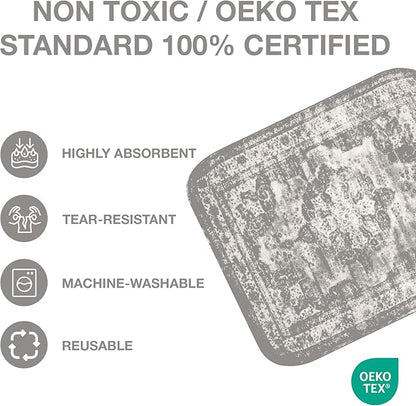 Washable Pee Pads for Dogs - Super Absorbent Reusable Puppy Training Pads - 100% Waterproof, Leak-Proof & Non-Slip Whelping Pads for Pet Housebreaking