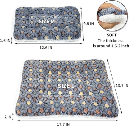 Amakunft 2 Pcs Guinea Pig Bed Mat Washable, Rabbit Winter Bed Pad for Indoor, Warm Small Animal Bed Mattres, Fleece Sleeping Pad for Bunny, Rat, Hedgehog, Sugar Glider, Chinchilla