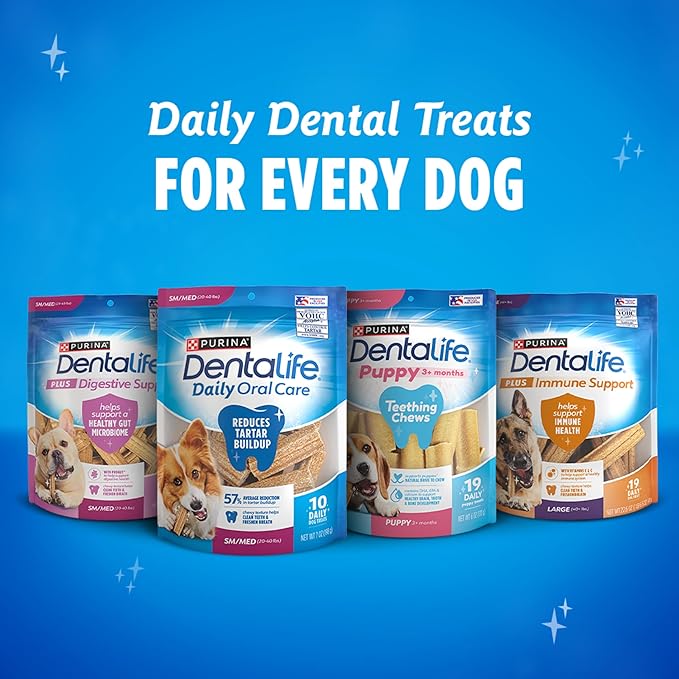 Dentalife Puppy Teething Dog Chews for Small Dogs 3 Months and Up, Chicken Flavor, 17.3 oz., 19 Chews - 19 ct. Pouch
