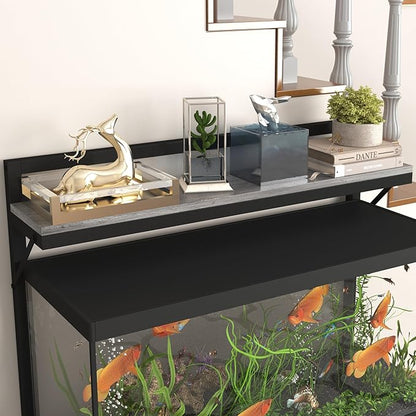 55-70 Gallon Fish Tank Stand,Heavy Duty Metal Large Aquarium Stand with Power Outlets,3 Baskets,2 Storage Shelf, 5-Tier Tank Stand Suitable for Fish Tank,Reptile Tank, Turtle Tank