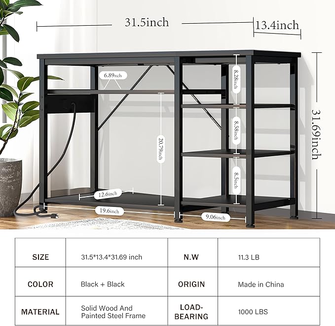 20-40 Gallon Fish Tank Stand: Heavy Duty Aquarium Stand with Power Outlets and Cabinet for Fish Tank Accessories Storage - Metal Frame, 1000LBS Capacity, Suitable for Fish & Reptile Terrariums