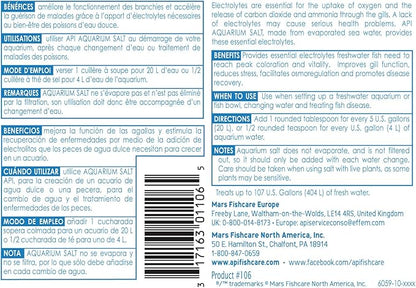 API AQUARIUM SALT Freshwater Aquarium Salt 17-Ounce Box