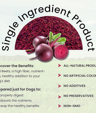 Olewo Original Red Beets for Dogs – Natural Dog Anti Itch, Dog Food Topper, Skin & Coat Support – Dehydrated Vegetables for Dogs, Dog Supplements & Vitamins, Toppers for Dogs, Fiber for Dogs, 5.5 lbs