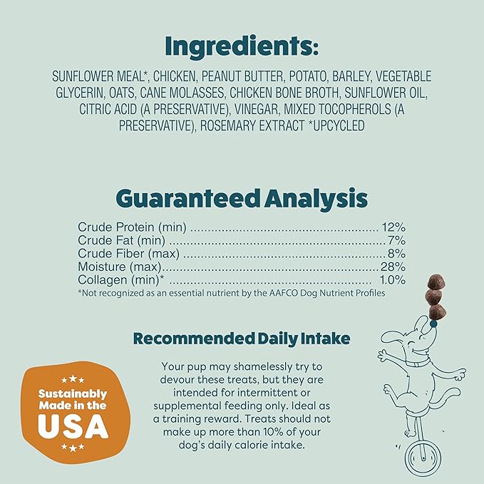 Shameless Pets Bone Broth Dog Training Treats – Soft, Natural Puppy & Dog Treats with Collagen – Healthy, Low-Calorie Training Chews for Small, Medium & Large Dogs - 8oz (Pack of 1)