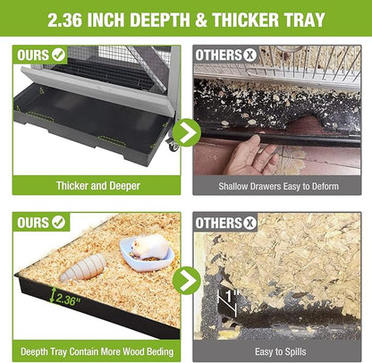 GUTINNEEN Ferret Cage Rat Cage 5 Levels Small Animal Cage for Chinchilla, Hedgehogs, Squirrel, Chameleon, Lizard, Gerbils Anti-Chewing