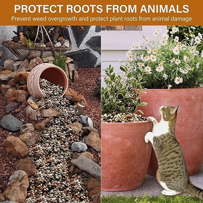 NUPICK 12lb River Rocks for Plants Indoor, 3/8 Inch Mixed Pebbles for Vase Fillers, Decorative Pea Gravel for Fish Tank, Natural Polished Stones for Succulent, Bonsai, Landscaping, Bird Baths