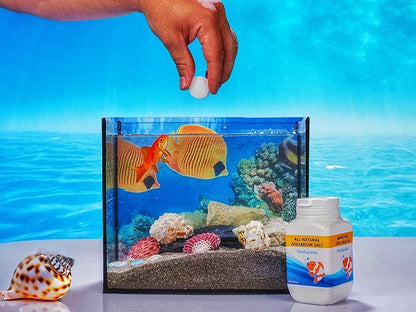 Premium Aquarium Salt, Aquarium Salt Freshwater Tablets for Aquarium Water Treatments Essential Supplies (20 Tablets)