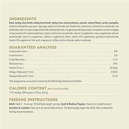 ACANA Premium Pate in Bone Broth Grain-Free Wet Dog Food Duck Recipe 12.8oz Cans (12 Count)