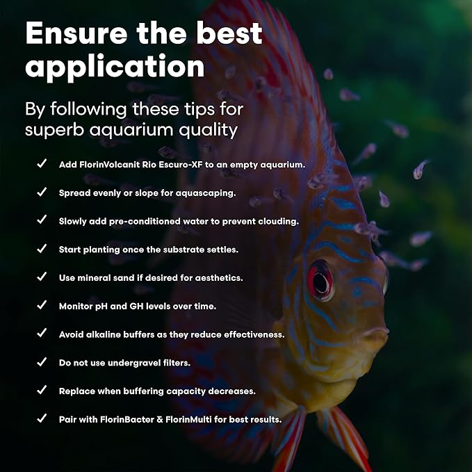 Brightwell Aquatics FlorinVolcanīt Rio Escuro-XF – Volcanic Substrate for Planted Aquariums & Shrimp Tanks – Lowers GH & pH – Supports Root Growth, 2lbs