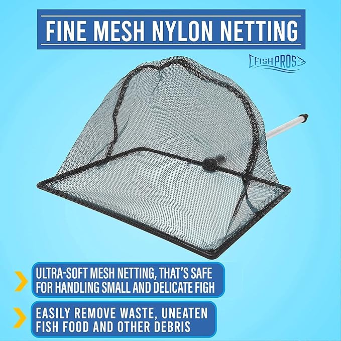 Long Handle Fine Net Fish Tank Net – Retractable 24 inches