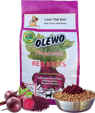 Olewo Original Red Beets for Dogs – Natural Anti Itch for Dogs, Dog Food Topper, Immune, Cleansing, Skin & Coat Support, Dehydrated Whole Food Dog Multivitamin, Fiber for Dogs, 2.2 lbs