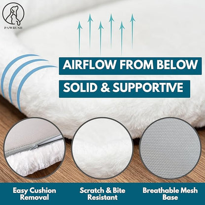 Cat Window Perch — Cat Window Bed with 4 Large Premium Suction Cups & Soft Solid Cushion; Strong Rustproof Metal Frame Window Hammock Holding Up to 40 lbs; Easy Assembly Perch for Indoor Cats