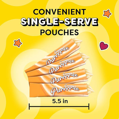 Temptations Creamy Puree Squeezable Lickable Wet Cat Treats with Cheese, 0.42 oz. Tubes, 4 Count, Pack of 11 (44 Total)