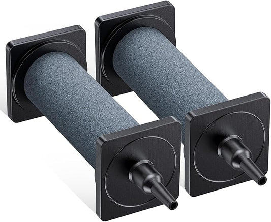 Pawfly Aquarium Air Stone for Air Pump 3 Inch Fish Tank Air Stone Bubbler Cylindrical Bubble Release Tool Oxygen Diffuser for Fish Tanks Buckets Small Ponds and DWC Systems, 2 Pack