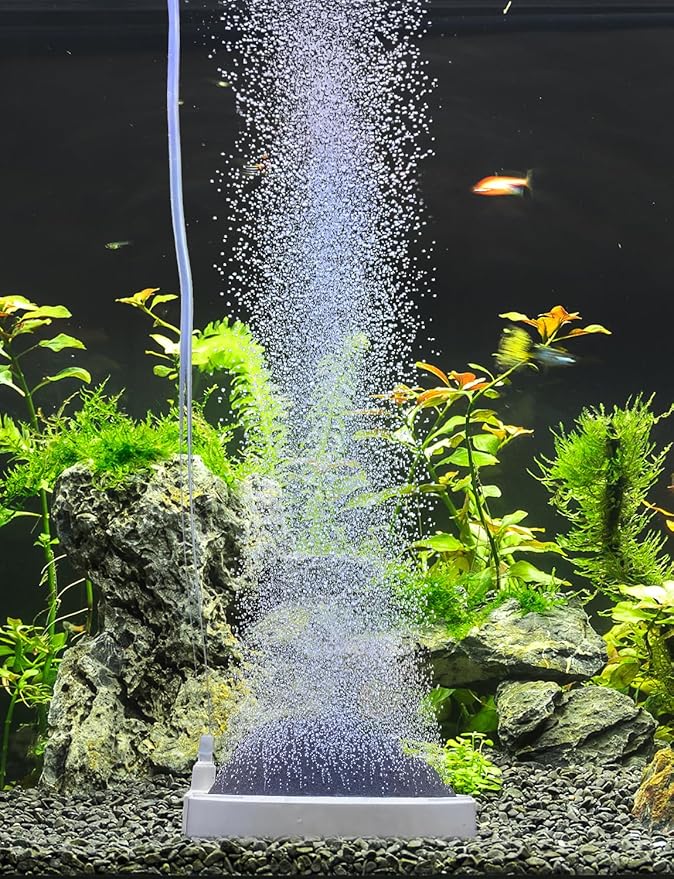 UPETTOOLS Aquarium Air Stone Fish Tank Bubbler Large Nano Air Bubble Stone Super-High Dissolved Oxygen Diffuser Makes Super Tiny Bubbles 5.2 Inch
