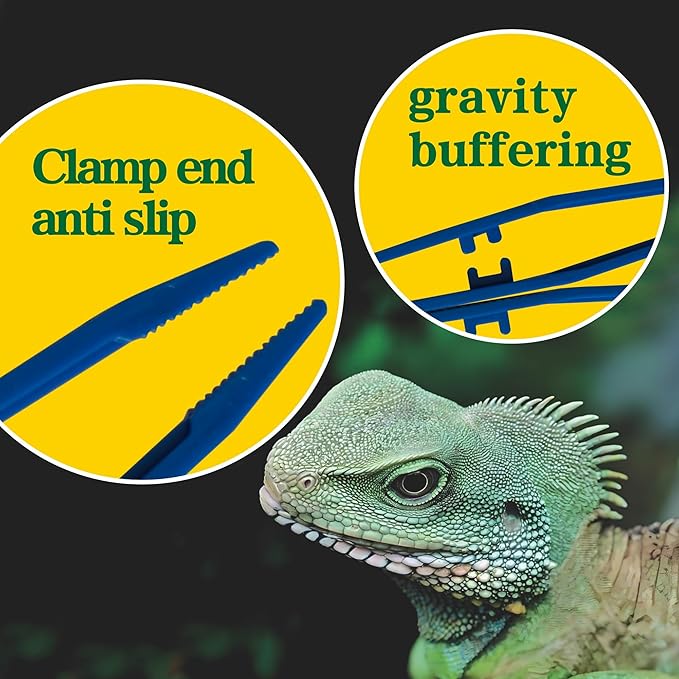 4-Pack Reptile Feeding Tongs Set - Hygienic Anti-Slip Blue Tweezers for Bearded Dragons, Lizards, Snakes, Aquariums & Small Animals（Three colors to choose from, 18cm）