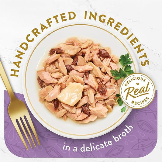 Purina Fancy Feast Appetizers Lickable Grain Free Wet Cat Food Topper Skipjack Tuna Appetizer with Sole - (Pack of 10) 1.1 oz. Trays