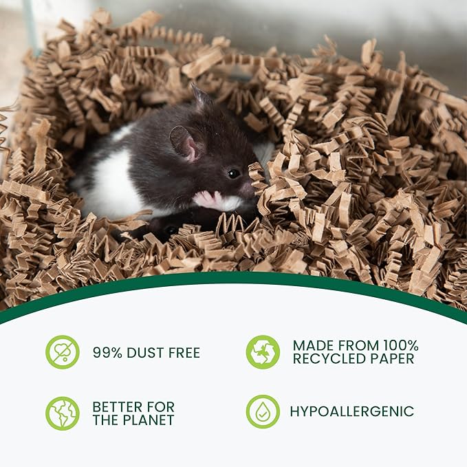 Eco Bedding 99% Dust-Free Paper Bedding for Small Pets & Birds, Eco Natural, 10L - Safe, Clean & Comfortable Nesting Material, Ammonia Blocker