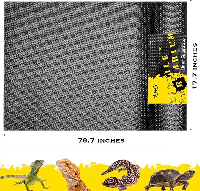 MRREPTILE Reptile Substrate Mat Carpet Bedding, Bearded Dragon Substrate, Reptile Tank Terrarium Liner for Leopard Gecko Lizard Bearded Dragon Tank Accessories