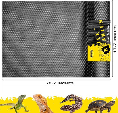 MRREPTILE Reptile Substrate Mat Carpet Bedding, Bearded Dragon Substrate, Reptile Tank Terrarium Liner for Leopard Gecko Lizard Bearded Dragon Tank Accessories