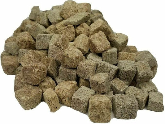 Aquatic Foods Inc. Brine Shrimp & Tubifex Freeze Dried Cube Mix, for Marine Fish, All Tropical Fish, Cichlids, Discus, Tetras, Goldfish, Angel Fish, Catfish, Ponds…1/4-lb