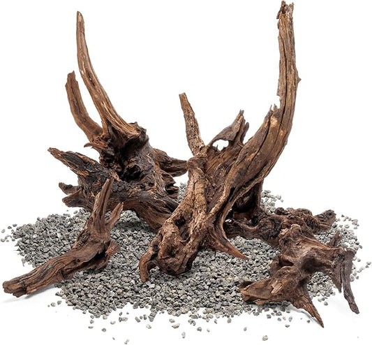 Ultum Nature Systems Driftwood - Pacific Drift Wood for Fish Tank, Planted Tank, Terriarium, Paludarium - Versatile Natural Driftwood Decor, Events Wood Centerpiece - Pacific Wood, XL 19-24", 5 Pack