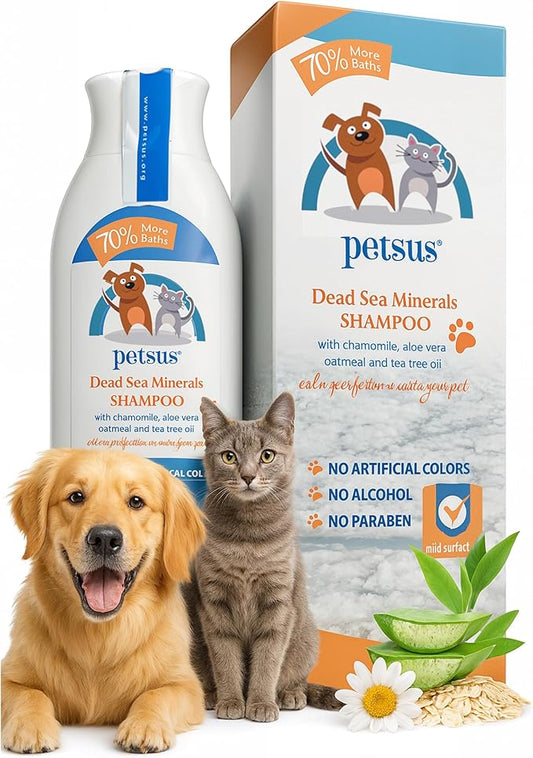 Hypoallergenic Dog & Cat Shampoo and Conditioner – All-Natural Itchy Skin Relief for Allergies | Puppy Safe | Soothing with Tea Tree Oil, Aloe Vera, and Oatmeal for Sensitive Skin