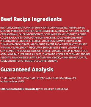 Amazon Brand - Wonder Bound Small Breed Wet Dog Food, Variety Pack (Beef Recipe, Grilled Chicken Flavor, Filet Mignon Flavor), Loaf in Gravy, 3.5 Ounce (Pack of 24)