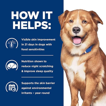 Hill's Prescription Diet Derm Complete Skin & Food Sensitivities Dry Dog Food, Veterinary Diet, 14.3 lb. Bag