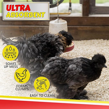 Hemp Bedding for Chicken Coop, Small Animal Litter for Guinea Pig, Hamster, Bunny Rabbit, Snake, Ferret, Tortoise, Rat and More - Pine Wood Shavings Alternative for Chickens and Poultry (5cuft)