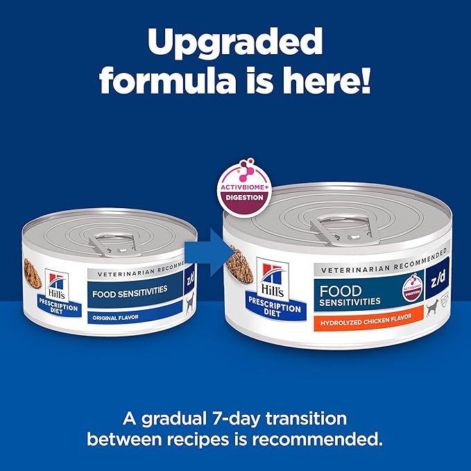 Hill's Prescription Diet z/d Skin/Food Sensitivities Hydrolyzed Wet Dog Food, Veterinary Diet, 5.5 oz. Cans, 24-Pack