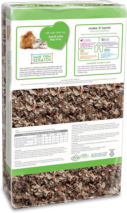 Carefresh 99% Dust-Free Natural Paper Small Pet Bedding with Odor Control, 30 L (Pack of 2)
