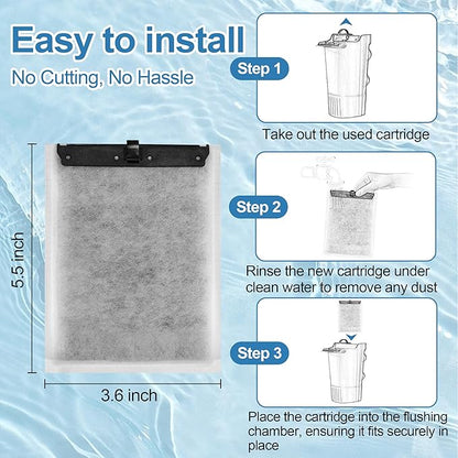 Nebulist 8 Pack Large Aquarium Filter Cartridges Compatible with Tetra Whisper Filters IQ 20/30/45/60, Whisper 20i/40i, Whisper PF20/30/40/60
