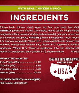 Purina ONE True Instinct Tender Cuts in Gravy With Real Turkey and Venison, and With Real Chicken and Duck High Protein Wet Dog Food Variety Pack - (Pack of 12) 13 oz. Cans