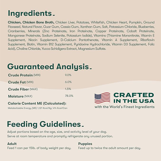 Jinx Premium Wet Dog Food Cans, Variety Pack - Salmon & Chicken Pate - Grain-Free Canned Dog Food Pate & Topper with Real Ingredients & No Fillers - All Life Stages, Breeds & Sizes - 12-Pack, 13 Oz