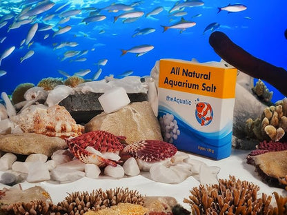 Premium Aquarium Salt, Aquarium Salt Freshwater Tablets for Aquarium Water Treatments Essential Supplies (9 Tablets)