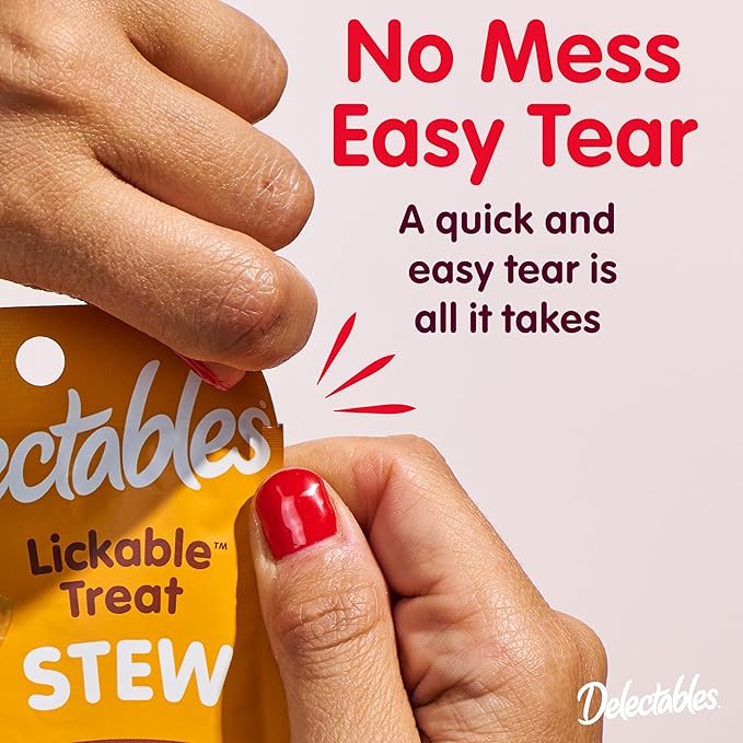 Hartz Delectables Gravy Non-Seafood Lickable Wet Cat Treat & Food Topper, Chicken & Turkey, 12 Pack, 1.40 Ounce (Pack of 12)