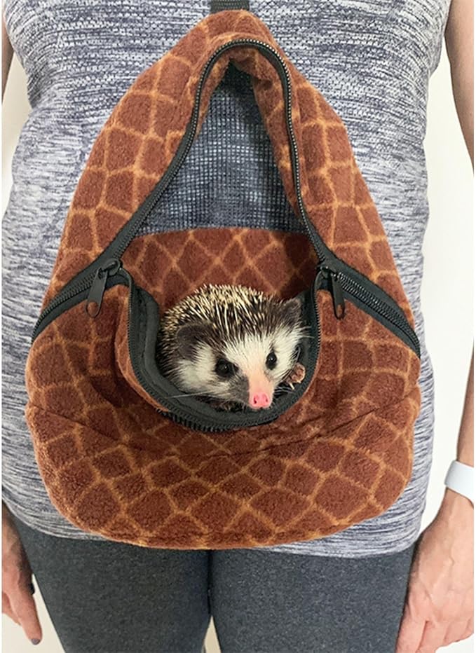 Kucci Carry Pouch - Fleece Travel Bonding Carrier Bag - for Sugar Gliders, Squirrels, Marmosets, Hamsters, Rodents, Rats, Reptiles & Other Small Pets (Regular)