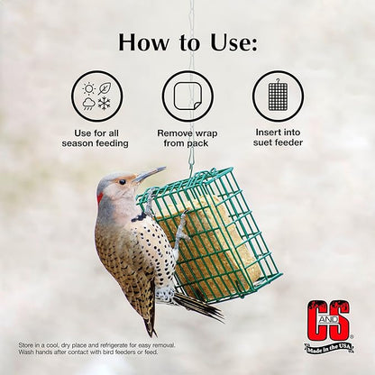 C&S Apple Suet Treat, 11.75 Ounce, 8 Pack