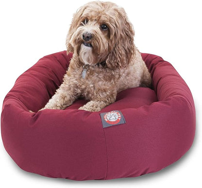 Majestic Pet 32 inch Burgundy Bagel Dog Bed Products
