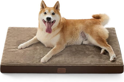 Bedsure Dog Beds Large Sized Dog- Orthopedic Pet Beds with Removable Machine Washable Cover, NOT Waterproof Egg Crate Foam Puppy Pad, Suitable for Pet Up to 50 lbs, 35"x22"