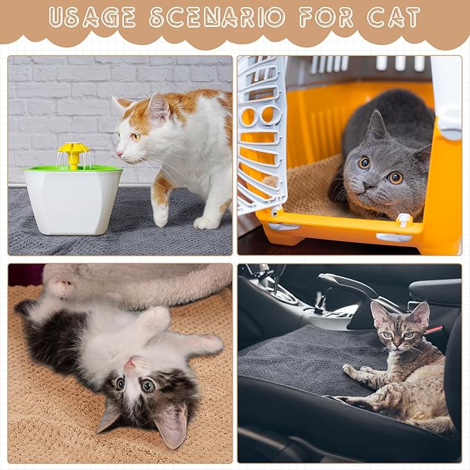 10 Pcs Guinea Pig Cage Liners Washable Rat Bedding for Guinea Pigs Controlling Absorbent Waterproof Pee Pads Blanket for Rabbits Hamster Small Animals Chinchilla(18 x 24 Inch,Gray Coffee)