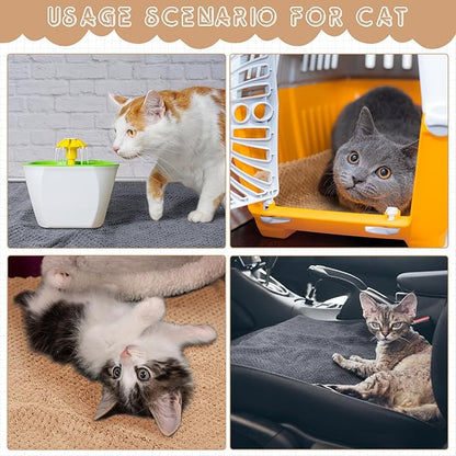 10 Pcs Guinea Pig Cage Liners Washable Rat Bedding for Guinea Pigs Controlling Absorbent Waterproof Pee Pads Blanket for Rabbits Hamster Small Animals Chinchilla(18 x 24 Inch,Gray Coffee)