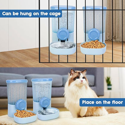 35oz Rabbit Feeder Guinea Pig Water Bottle,Hanging Automatic Food Water Dispenser,Food Feeder for Ferret Guinea Pig Rabbit Cat Bunny Cage Accessories