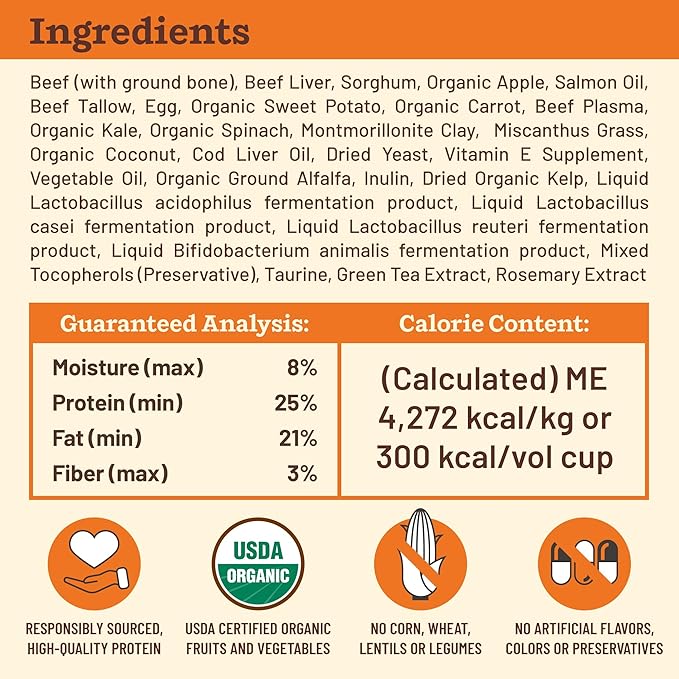 Primal Kibble in The Raw, Freeze Dried Dog Food, Beef, Scoop & Serve, Made with Raw Protein, Whole Ingredient Nutrition, Crafted in The USA, Dry Dog Food 1.5 lb Bag