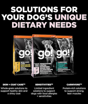 Go! Solutions Sensitivities Limited Ingredients, Grain-Free Dry Dog Food, Small Bites Salmon Recipe for Sensitive Stomach, 22 lb Bag