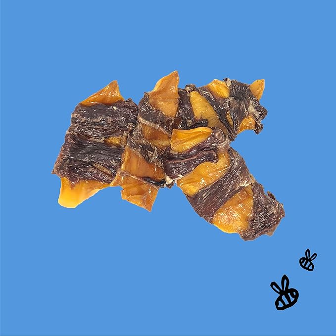 Honey I'm Home, Buffalo Wrapped Mango Jerky Dog Treats, 5.29 Ounces - All Natural, Free Range, Healthy, Grain Free, Honey Coated & Chewy
