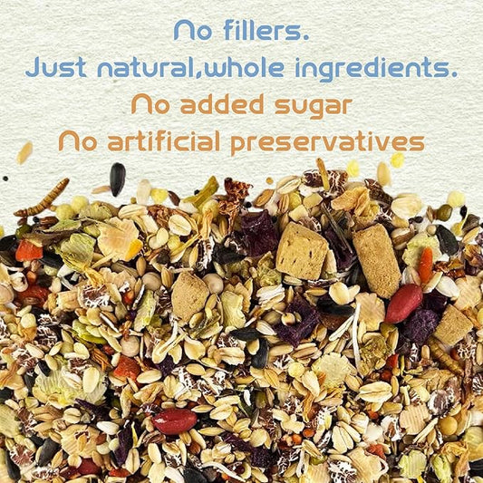 Garden Fruit & Vegetable Hamster Food Mix Natural Small Pet Food Made for Hamsters 1LB Critical Care Healthy Dwarf Hamsters Feed New Packaging