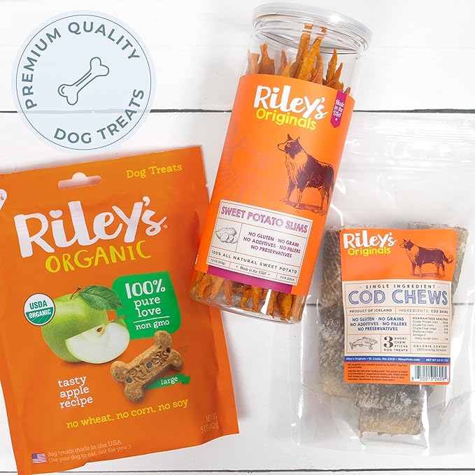 Riley's 6 Inch Beef Collagen Sticks for Dogs, Collagen Chews for Dogs, Bully Stick & Rawhide Alternative, Long Lasting, No Raw Hide Chews, Single Ingredient Dog Treat- 10 ct